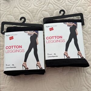Hanes Black Cotton Leggings - Style Essentials